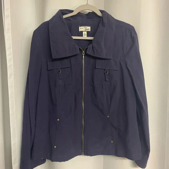 Heritage collection by Bass woman’s zip up light weight jacket size L - Picture 1 of 7